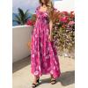 imagePRETTYGARDEN Boho Maxi Dresses for Women 2026 Summer Floral Wedding Guest Dress Resort Wear Spring Long Flowy Beach SundressRose Red White Floral