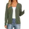 imagePRETTYGARDEN Cardigan Sweaters for Women Lightweight Knit Button Up V Neck Shrugs 2026 Trendy Winter Fall Fashion ClothingArmy Green