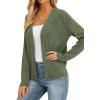 imagePRETTYGARDEN Cardigan Sweaters for Women Lightweight Knit Button Up V Neck Shrugs 2026 Trendy Winter Fall Fashion ClothingArmy Green