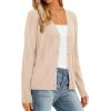 imagePRETTYGARDEN Cardigan Sweaters for Women Lightweight Knit Button Up V Neck Shrugs 2026 Trendy Winter Fall Fashion ClothingBeige
