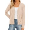 imagePRETTYGARDEN Cardigan Sweaters for Women Lightweight Knit Button Up V Neck Shrugs 2026 Trendy Winter Fall Fashion ClothingBeige