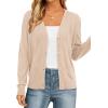 imagePRETTYGARDEN Cardigan Sweaters for Women Lightweight Knit Button Up V Neck Shrugs 2026 Trendy Winter Fall Fashion ClothingBeige