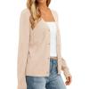 imagePRETTYGARDEN Cardigan Sweaters for Women Lightweight Knit Button Up V Neck Shrugs 2026 Trendy Winter Fall Fashion ClothingBeige