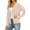 imagePRETTYGARDEN Cardigan Sweaters for Women Lightweight Knit Button Up V Neck Shrugs 2026 Trendy Winter Fall Fashion ClothingBeige