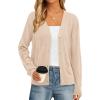 imagePRETTYGARDEN Cardigan Sweaters for Women Lightweight Knit Button Up V Neck Shrugs 2026 Trendy Winter Fall Fashion ClothingBeige