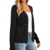 imagePRETTYGARDEN Cardigan Sweaters for Women Lightweight Knit Button Up V Neck Shrugs 2026 Trendy Winter Fall Fashion ClothingBlack