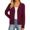 imagePRETTYGARDEN Cardigan Sweaters for Women Lightweight Knit Button Up V Neck Shrugs 2026 Trendy Winter Fall Fashion ClothingBurgundy