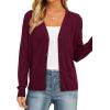 imagePRETTYGARDEN Cardigan Sweaters for Women Lightweight Knit Button Up V Neck Shrugs 2026 Trendy Winter Fall Fashion ClothingBurgundy