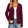 imagePRETTYGARDEN Cardigan Sweaters for Women Lightweight Knit Button Up V Neck Shrugs 2026 Trendy Winter Fall Fashion ClothingBurgundy