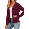 imagePRETTYGARDEN Cardigan Sweaters for Women Lightweight Knit Button Up V Neck Shrugs 2026 Trendy Winter Fall Fashion ClothingBurgundy
