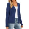 imagePRETTYGARDEN Cardigan Sweaters for Women Lightweight Knit Button Up V Neck Shrugs 2026 Trendy Winter Fall Fashion ClothingDark Blue