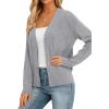 imagePRETTYGARDEN Cardigan Sweaters for Women Lightweight Knit Button Up V Neck Shrugs 2026 Trendy Winter Fall Fashion ClothingGrey