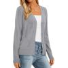 imagePRETTYGARDEN Cardigan Sweaters for Women Lightweight Knit Button Up V Neck Shrugs 2026 Trendy Winter Fall Fashion ClothingGrey