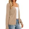 imagePRETTYGARDEN Cardigan Sweaters for Women Lightweight Knit Button Up V Neck Shrugs 2026 Trendy Winter Fall Fashion ClothingKhaki