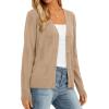 imagePRETTYGARDEN Cardigan Sweaters for Women Lightweight Knit Button Up V Neck Shrugs 2026 Trendy Winter Fall Fashion ClothingKhaki