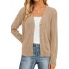 imagePRETTYGARDEN Cardigan Sweaters for Women Lightweight Knit Button Up V Neck Shrugs 2026 Trendy Winter Fall Fashion ClothingKhaki