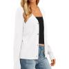 imagePRETTYGARDEN Cardigan Sweaters for Women Lightweight Knit Button Up V Neck Shrugs 2026 Trendy Winter Fall Fashion ClothingWhite