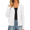 imagePRETTYGARDEN Cardigan Sweaters for Women Lightweight Knit Button Up V Neck Shrugs 2026 Trendy Winter Fall Fashion ClothingWhite