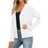 imagePRETTYGARDEN Cardigan Sweaters for Women Lightweight Knit Button Up V Neck Shrugs 2026 Trendy Winter Fall Fashion ClothingWhite