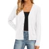 imagePRETTYGARDEN Cardigan Sweaters for Women Lightweight Knit Button Up V Neck Shrugs 2026 Trendy Winter Fall Fashion ClothingWhite