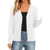 imagePRETTYGARDEN Cardigan Sweaters for Women Lightweight Knit Button Up V Neck Shrugs 2026 Trendy Winter Fall Fashion ClothingWhite