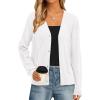 imagePRETTYGARDEN Cardigan Sweaters for Women Lightweight Knit Button Up V Neck Shrugs 2026 Trendy Winter Fall Fashion ClothingWhite