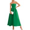 imagePRETTYGARDEN Cocktail Dresses for Women 2026 Summer Formal Elegant Tube Top Strapless Spring Wedding Guest Party Midi DressGreen