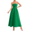 imagePRETTYGARDEN Cocktail Dresses for Women 2026 Summer Formal Elegant Tube Top Strapless Spring Wedding Guest Party Midi DressGreen