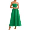 imagePRETTYGARDEN Cocktail Dresses for Women 2026 Summer Formal Elegant Tube Top Strapless Spring Wedding Guest Party Midi DressGreen