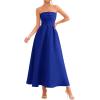 imagePRETTYGARDEN Cocktail Dresses for Women 2026 Summer Formal Elegant Tube Top Strapless Spring Wedding Guest Party Midi DressRoyal Blue