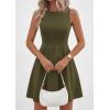 imagePRETTYGARDEN Cocktail Dresses for Women Summer 2026 Elegant Classy Spring A Line Sleeveless Mini Short Party Dress PocketsArmy Green