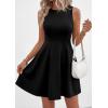 imagePRETTYGARDEN Cocktail Dresses for Women Summer 2026 Elegant Classy Spring A Line Sleeveless Mini Short Party Dress PocketsBlack