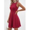 imagePRETTYGARDEN Cocktail Dresses for Women Summer 2026 Elegant Classy Spring A Line Sleeveless Mini Short Party Dress PocketsBurgundy