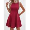imagePRETTYGARDEN Cocktail Dresses for Women Summer 2026 Elegant Classy Spring A Line Sleeveless Mini Short Party Dress PocketsBurgundy