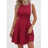 imagePRETTYGARDEN Cocktail Dresses for Women Summer 2026 Elegant Classy Spring A Line Sleeveless Mini Short Party Dress PocketsBurgundy