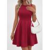 imagePRETTYGARDEN Cocktail Dresses for Women Summer 2026 Elegant Classy Spring A Line Sleeveless Mini Short Party Dress PocketsBurgundy