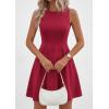 imagePRETTYGARDEN Cocktail Dresses for Women Summer 2026 Elegant Classy Spring A Line Sleeveless Mini Short Party Dress PocketsBurgundy