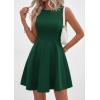 imagePRETTYGARDEN Cocktail Dresses for Women Summer 2026 Elegant Classy Spring A Line Sleeveless Mini Short Party Dress PocketsDark Green