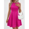 imagePRETTYGARDEN Cocktail Dresses for Women Summer 2026 Elegant Classy Spring A Line Sleeveless Mini Short Party Dress PocketsHot Pink