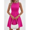 imagePRETTYGARDEN Cocktail Dresses for Women Summer 2026 Elegant Classy Spring A Line Sleeveless Mini Short Party Dress PocketsHot Pink