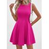 imagePRETTYGARDEN Cocktail Dresses for Women Summer 2026 Elegant Classy Spring A Line Sleeveless Mini Short Party Dress PocketsHot Pink