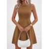 imagePRETTYGARDEN Cocktail Dresses for Women Summer 2026 Elegant Classy Spring A Line Sleeveless Mini Short Party Dress PocketsKhaki