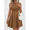 imagePRETTYGARDEN Cocktail Dresses for Women Summer 2026 Elegant Classy Spring A Line Sleeveless Mini Short Party Dress PocketsKhaki