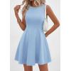 imagePRETTYGARDEN Cocktail Dresses for Women Summer 2026 Elegant Classy Spring A Line Sleeveless Mini Short Party Dress PocketsLight Blue