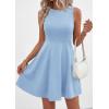 imagePRETTYGARDEN Cocktail Dresses for Women Summer 2026 Elegant Classy Spring A Line Sleeveless Mini Short Party Dress PocketsLight Blue