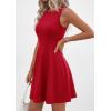 imagePRETTYGARDEN Cocktail Dresses for Women Summer 2026 Elegant Classy Spring A Line Sleeveless Mini Short Party Dress PocketsRed