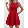 imagePRETTYGARDEN Cocktail Dresses for Women Summer 2026 Elegant Classy Spring A Line Sleeveless Mini Short Party Dress PocketsRed