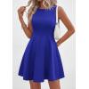 imagePRETTYGARDEN Cocktail Dresses for Women Summer 2026 Elegant Classy Spring A Line Sleeveless Mini Short Party Dress PocketsRoyal Blue