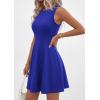 imagePRETTYGARDEN Cocktail Dresses for Women Summer 2026 Elegant Classy Spring A Line Sleeveless Mini Short Party Dress PocketsRoyal Blue