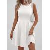 imagePRETTYGARDEN Cocktail Dresses for Women Summer 2026 Elegant Classy Spring A Line Sleeveless Mini Short Party Dress PocketsWhite
